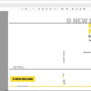 New Holland MH6.6 MH8.6 Industry Operator’s Manual 87617729 - PDF DOWNLOAD