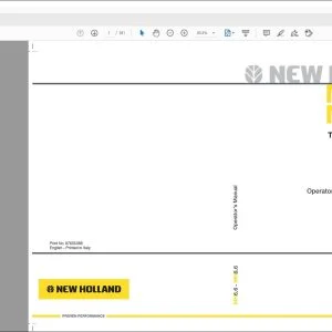 New Holland  MH6.6 MH8.6 Tier 3 Wheeled Excavators Operator’s Manual 87605088  - PFD DOWNLOAD