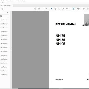 New Holland NH 75 NH 85 NH 95 Repair Manual 6045600100 - PDF DOWNLOAD