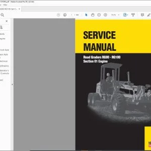 New Holland RG80 & RG100 Road Grader Service Manual 75131049 - PDF DOWNLOAD