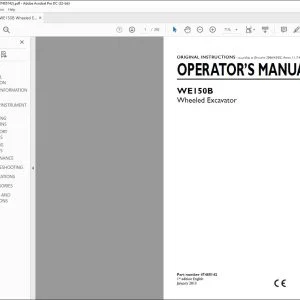 New Holland WE150B Wheeled Excavator Operator's Manual 47485142 - PDF DOWNLOAD