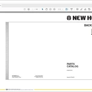 New holland B110B TIER 3 LOADER BACKHOE PARTS CATALOG Manual 87659792 NA - PDF DOWNLOAD