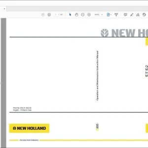 New holland E805 OPERATION AND MAINTENANCE INSTRUCTION MANUAL 604.21.642.00 - PDF DOWNLOAD