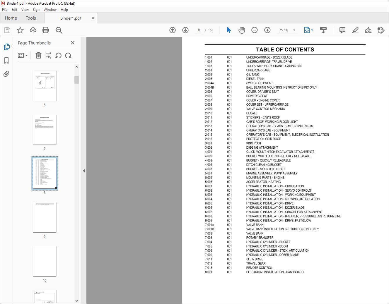 New holland EC15 Mini Excavator Crawlers Parts Manual 75185753 - PDF ...