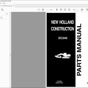 New holland EC240 Excavator Parts Manual 73179386 - PDF DOWNLOAD