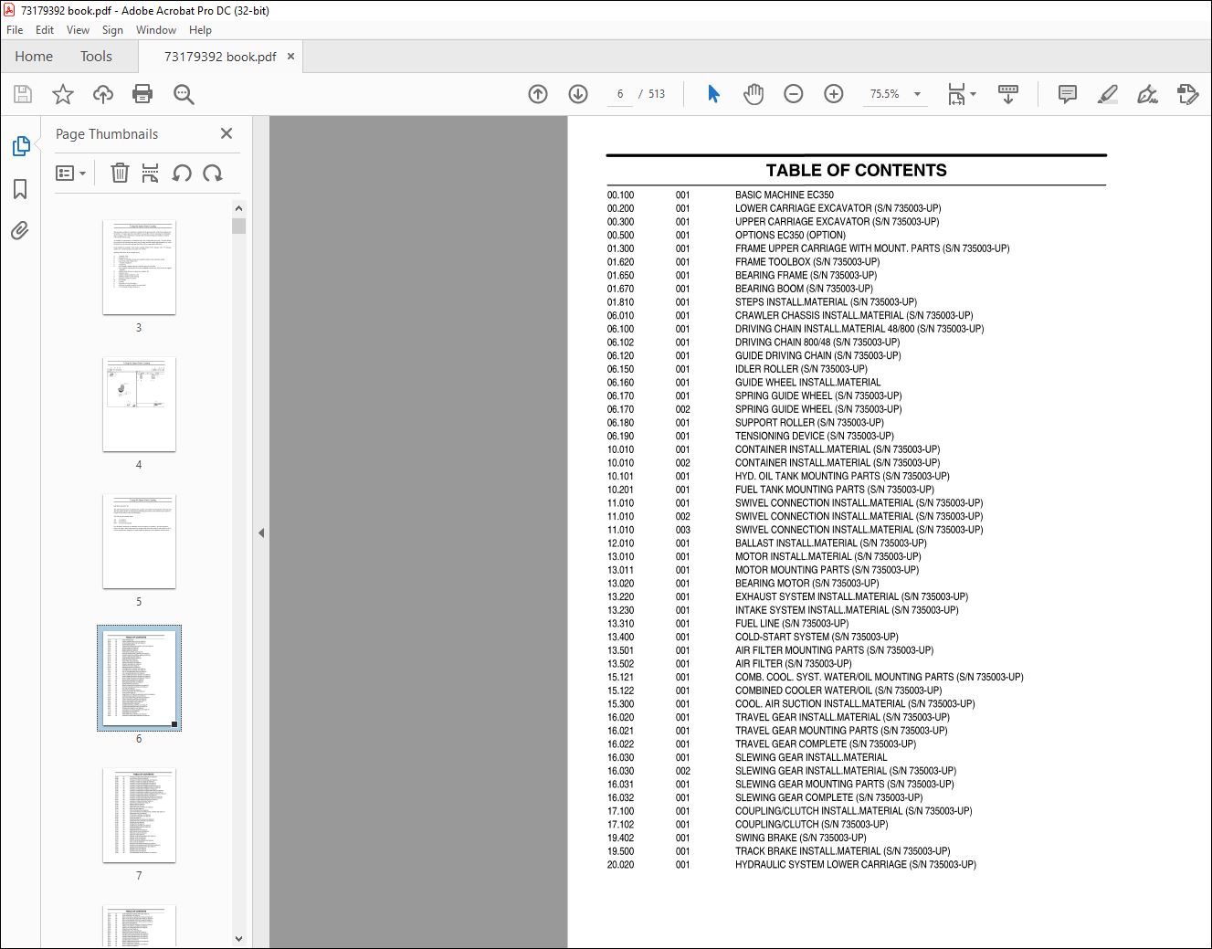 New holland EC350 excavator Parts Manual 73179392 - PDF DOWNLOAD ...