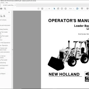 New holland LB-620 Loader Backhoe OPERATOR'S MANUAL 42062013  - PDF DOWNLOAD