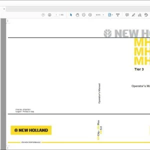 New holland MHCity MHPlus MH5.6 Excavator Operator’s Manual 87587931 - PDF DOWNLOAD