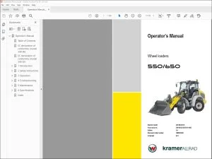 Wacker KRAMER-ALLRAD 550/650 Wheel loaders Operator’s Manual - PDF DOWNLOAD