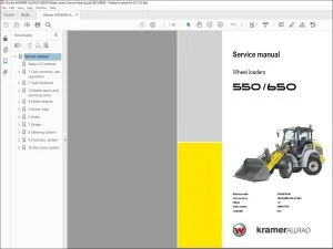 Wacker KRAMER-ALLRAD 550/650 Wheel loaders Service Manual - PDF DOWNLOAD