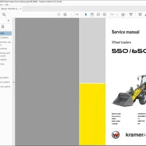 Wacker KRAMER-ALLRAD 550/650 Wheel loaders Service Manual - PDF DOWNLOAD