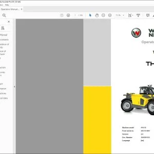 Wacker KRAMER TH955 Telehandler Operator’s Manual - PDF DOWNLOAD