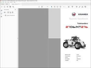 Download Wacker Kramer 2706/KT276 Telehandlers System Handbook PDF