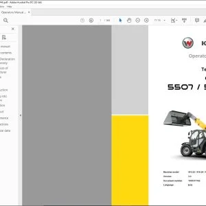 Wacker Kramer 4407 5507  5007 Telehandlers Operator’s manual - PDF DOWNLOAD