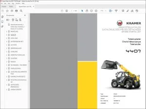 Wacker Kramer 4407 Telehandler SPARE PARTS LIST Manual - PDF DOWNLOAD