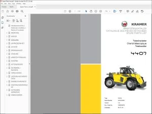 Wacker Kramer 4407 Telehandler Parts List Manual PDF Download