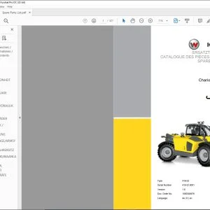 Wacker Kramer 4407 Telehandler SPARE PARTS LIST manual - PDF DOWNLOAD