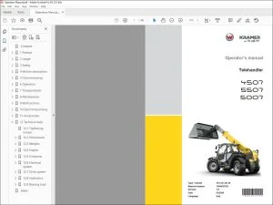 Wacker Kramer 4507 5507 5007 Telehandler Operator’s manual - PDF DOWNLOAD