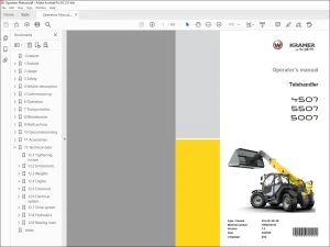 Wacker Kramer 4507 5507 5007 Telehandler Operator’s manual- PDF DOWNLOAD