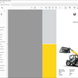 Wacker Kramer 4507 5507 5007 Telehandler Operator’s manual- PDF DOWNLOAD
