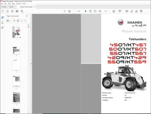 Wacker Kramer 4507/KT457 5007/KT507 5507/KT557 4209/KT429 5509/KT559 Telehandler Repair manual - PDF DOWNLOAD