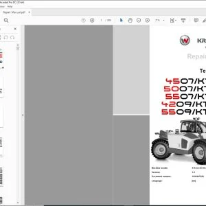 Wacker Kramer 4507/KT457 5007/KT507 5507/KT557 4209/KT429 5509/KT559 Telehandler Repair manual - PDF DOWNLOAD