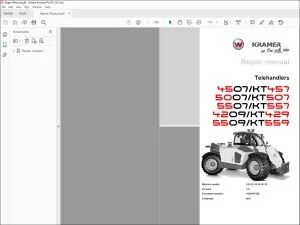 Wacker Kramer 4507/KT457 5007/KT507 5507/KT557 4209/KT429 5509/KT559 Telehandlers Repair manual - PDF DOWNLOAD