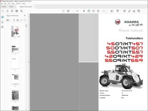 Wacker Kramer 4507/KT457 5007/KT507 5507/KT557 4209/KT429 5509/KT559 Telehandlers Repair manual - PDF DOWNLOAD