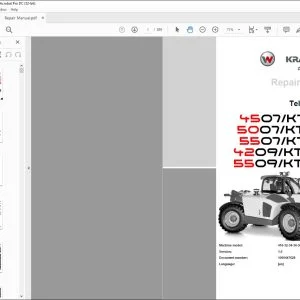 Wacker Kramer 4507/KT457 5007/KT507 5507/KT557 4209/KT429 5509/KT559 Telehandlers Repair manual - PDF DOWNLOAD