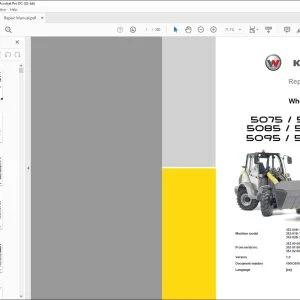 Wacker Kramer 5075 / 5075L 5085 / 5085L 5095 / 5095L Wheel loaders Repair Manual - PDF DOWNLOAD