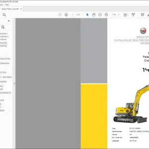 Wacker Neuson 14504 Track Crawler excavator SPARE PARTS LIST Manual  - PDF DOWNLOAD