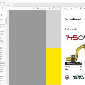 Wacker Neuson 14504 Track excavator Service Manual - PDF DOWNLOAD