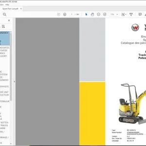 Wacker Neuson 803 Tracked Excavator Spare parts list Manual - PDF DOWNLOAD