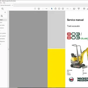 Wacker Neuson 803/803 Dual Power Track Excavators Service manual - PDF DOWNLOAD