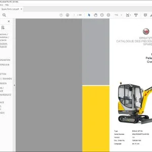 Wacker Neuson ET16 Crawler excavator Spare Parts Manual - PDF DOWNLOAD
