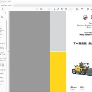 Wacker Neuson TH522 StageV Telehandler Spare parts catalog Manual - PDF DOWNLOAD