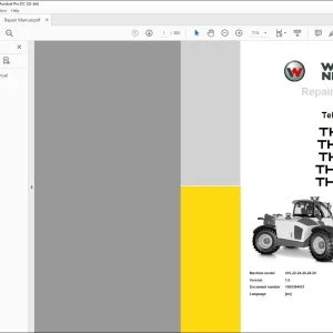 Wacker Neuson TH744 TH750 TH755 TH942 TH955 Telehandlers Repair manual - PDF DOWNLOAD