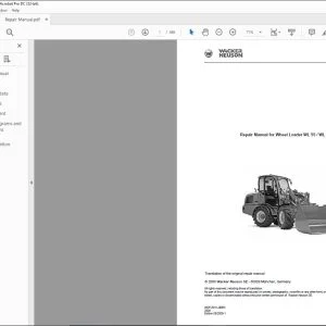 Wacker Neuson WL 55  WL 57 Wheel loader Repair Manual - PDF DOWNLOAD