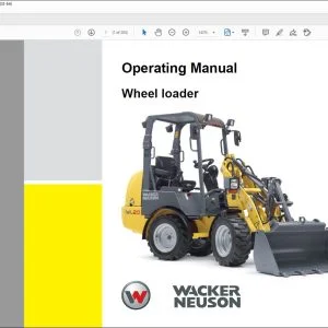 Wacker Neuson WL20 Wheel loader Operating Manual - PDF DOWNLOAD