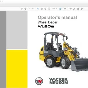 Wacker Neuson WL20e Wheel loader Operator’s manual - PDF DOWNLOAD