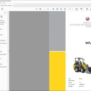 Wacker Neuson WL20e Wheel loader SPARE PARTS LIST manual - PDF DOWNLOAD