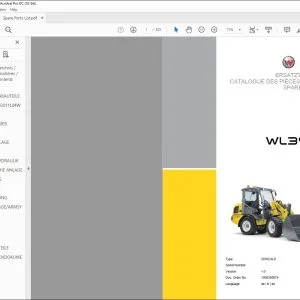 Wacker Neuson WL34 AU  Wheel loader SPARE PARTS LIST Manual - PDF DOWNLOAD