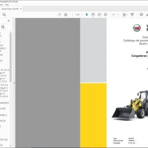 Wacker Neuson WL34 Wheel loader Spare parts catalog Manual - PDF DOWNLOAD