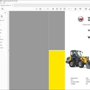 Wacker Neuson WL52 Wheel Loader Operator’s Manual - PDF DOWNLOAD