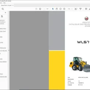 Wacker Neuson WL57 Tele Wheel Loader SPARE PARTS LIST Manual - PDF DOWNLOAD