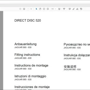 claas Forage Harvesters DIRECT DISC 520 JAGUAR 880 - 830 Fitting Instructions Manual_DE_EN_FR_ES_IT_RU - PDF DOWNLOAD