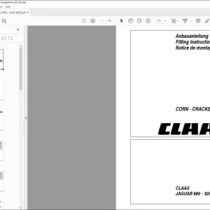 claas Forage Harvesters JAGUAR 880 - 820 CORN - CRACKER Fitting Instructions Manual_DE_EN_FR - PDF DOWNLOAD