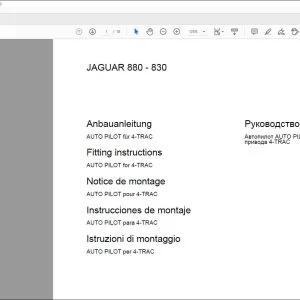 claas Forage Harvesters JAGUAR 880 - 830 AUTO PILOT for 4-TRAC Fitting Instructions Manual_DE_EN_FR_ES_IT_RU - PDF DOWNLOAD