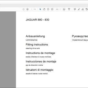claas Forage Harvesters JAGUAR 880 - 830 steering drive axle Fitting Instructions Manual_DE_EN_FR_ES_IT_RU - PDF DOWNLOAD