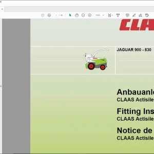 claas Forage Harvesters JAGUAR 900 - 830 CLAAS Actisiler 20 Fitting Instructions Manual_DE_EN_FR - PDF DOWNLOAD